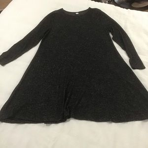 Old Navy | Dresses | Old Navy Long Sleeve Knit Swing Dress In Charcoal  Heather Nwt Size L | Poshmark